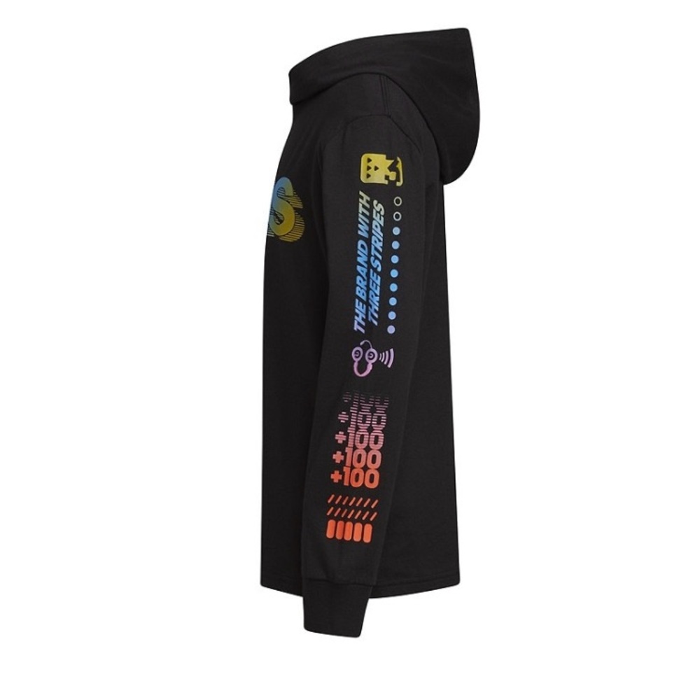 Adidas Exit Game On Hooded Long Sleeve Tee X-L (18/20) Black - Picture 3 of 6